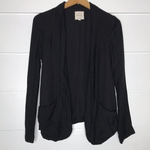 Silence + Noise Black Open Front Cardigan with Pockets Women’s Size Small - Picture 2 of 8